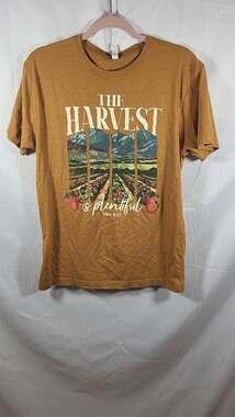 The Harvest is Plentiful Matthew 9:37 Christian Bible Verse Graphic T-Shirt,M